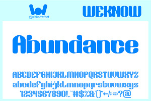 Abundance Font