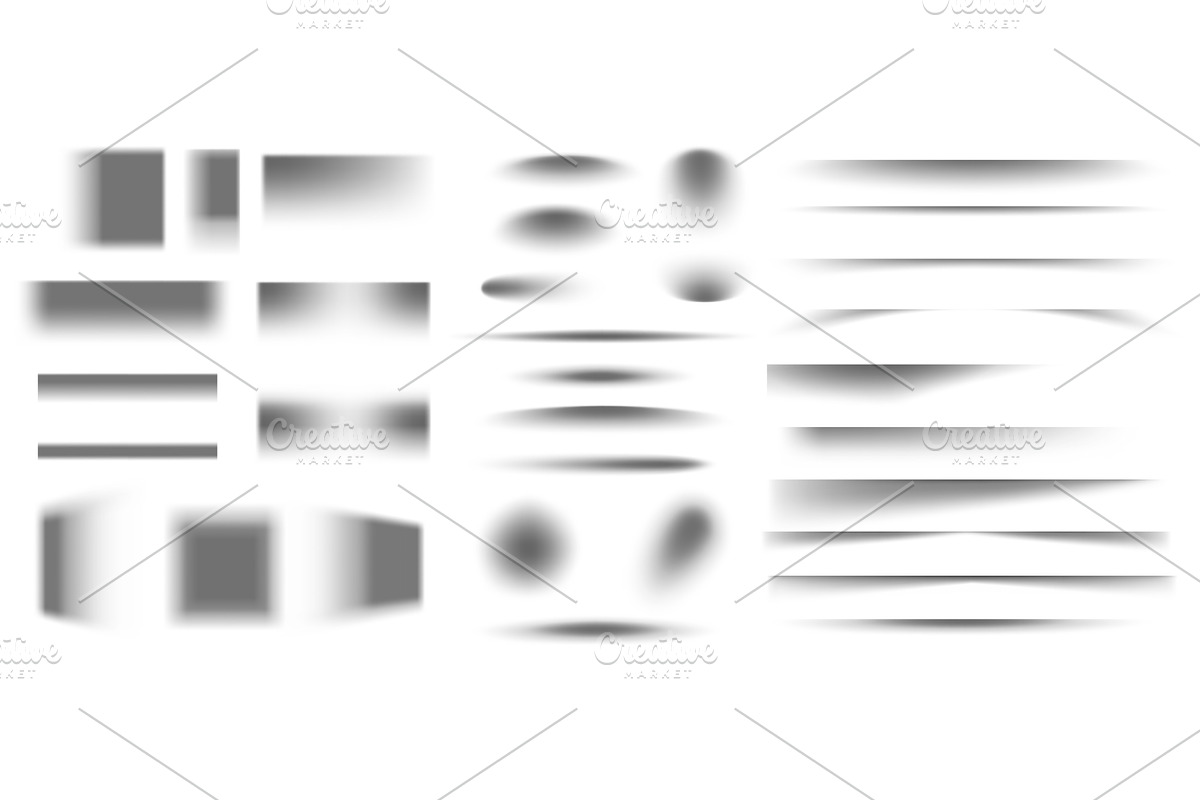 Box shadow effects. Square and, an Illustration by Frogella