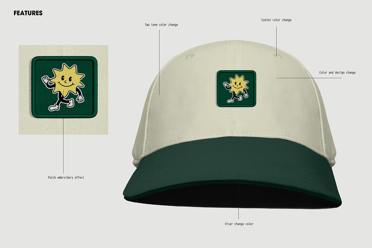 Baseball Caps Hat Mockup Vol 1, a Hat Mockup by made_by_nope (Photo 5 of 29)