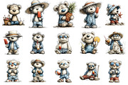 Summer Teddy Bear Clipart, an Illustration by OK Design (Thumbnail 3 of 6)