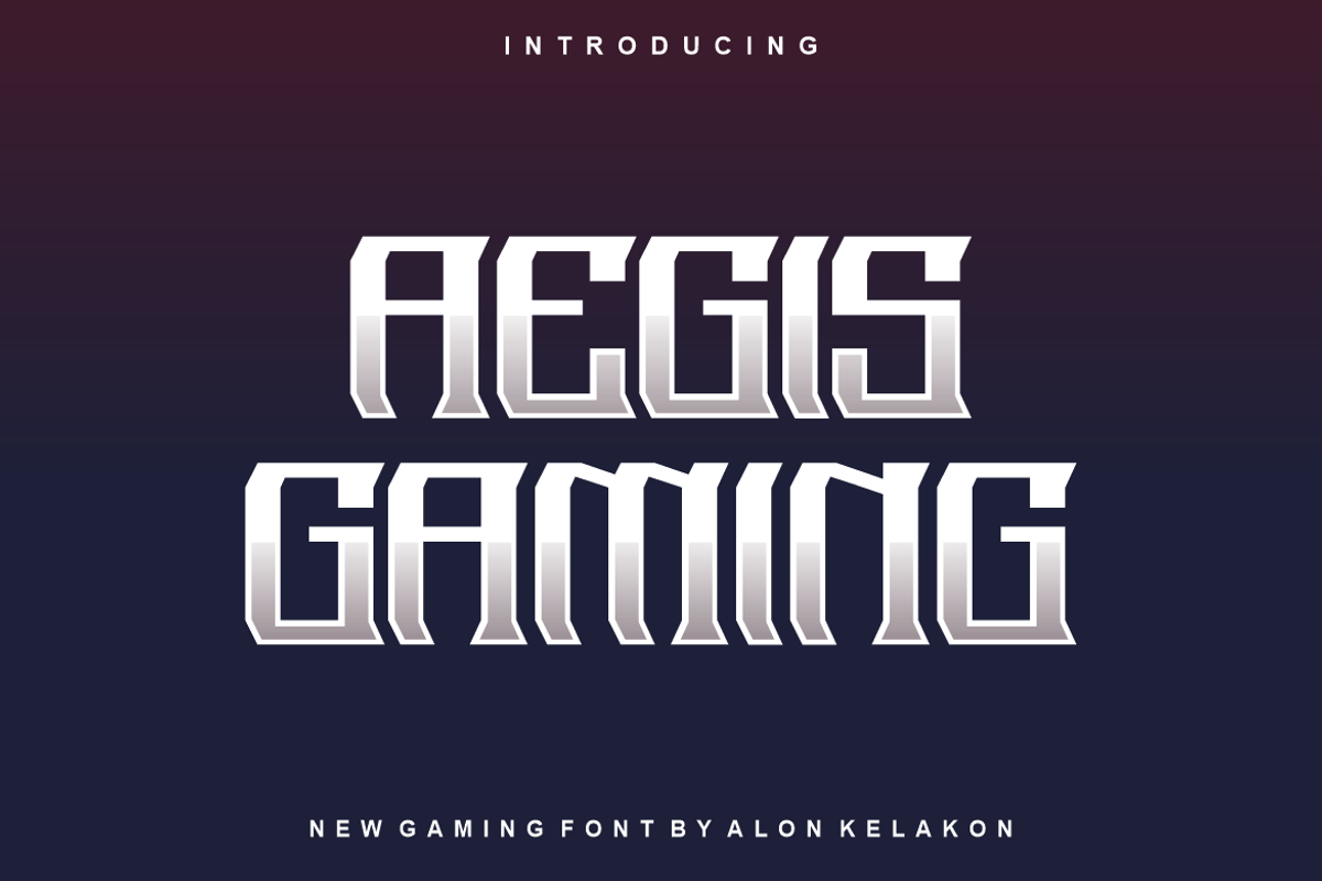 Aegis Gaming Font, a Serif Font by alon kelakon (Photo 1 of 5)