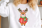 Quirky Funny Christmas Reindeer PNG, an Illustration by SinaCreation (Thumbnail 5 of 7)