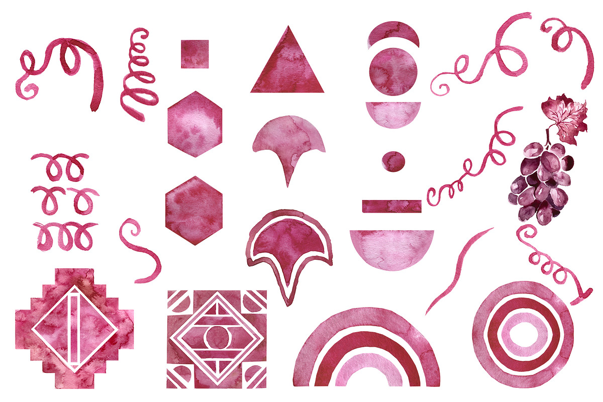 Wine watercolor texture, a Texture Graphic by Nejumi (Photo 2 of 10)