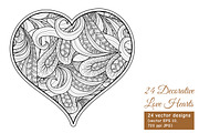 Decorative Love Hearts, a Decorative Illustration by Elen-Lane (Thumbnail 4 of 5)