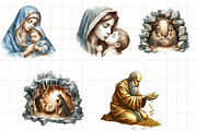 Christmas Nativity Sublimation Clipa, an Illustration by CrexoraLab (Thumbnail 3 of 5)