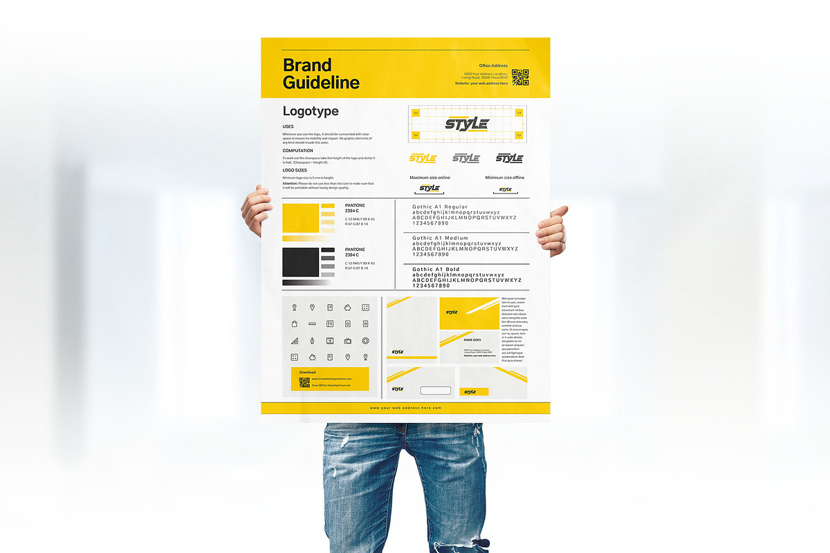 A3 Brand Guideline poster Design, a Presentation Template by Graphic Template (Photo 2 of 8)