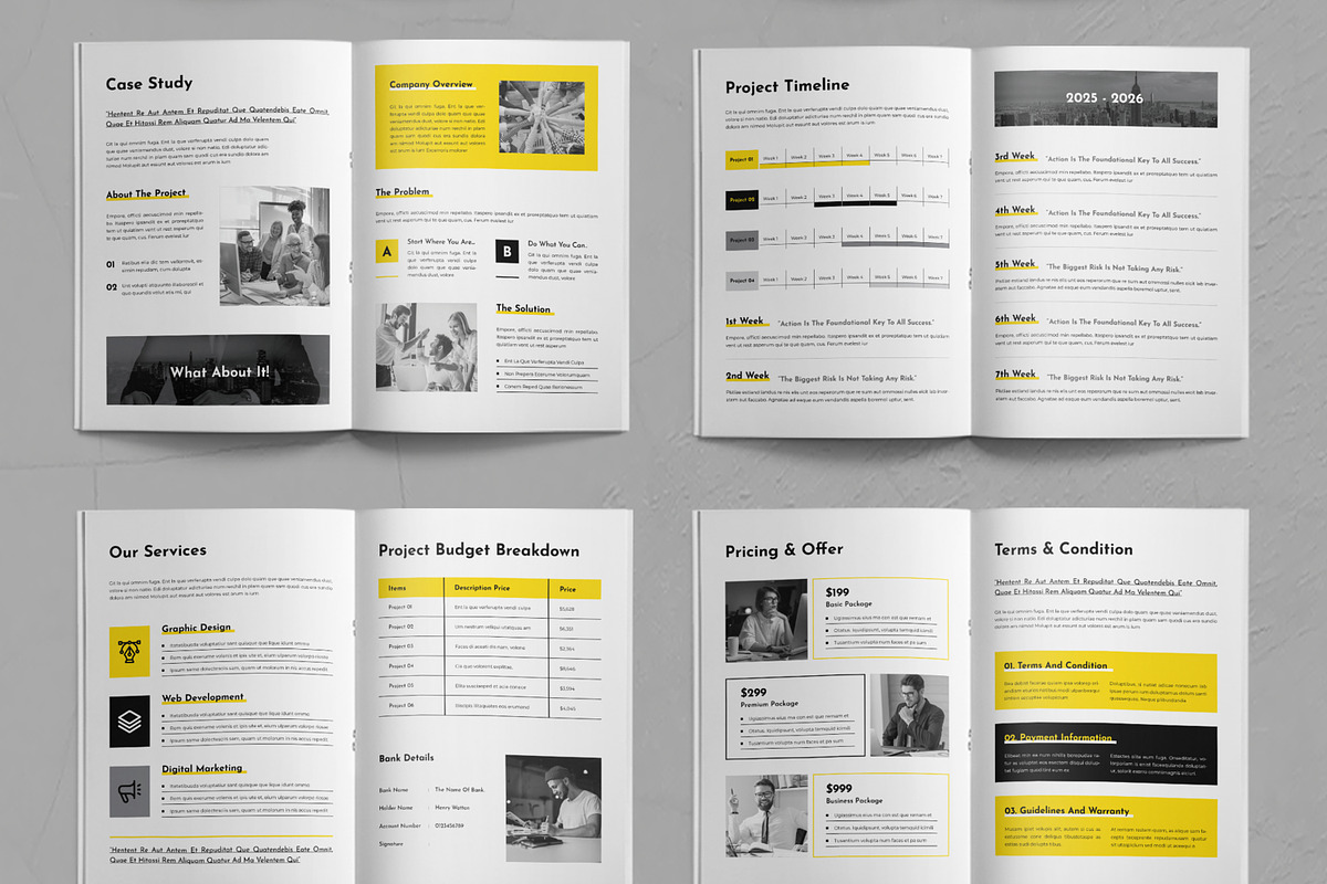 Project Proposal Template, a Brochure Template by ContestDesign (Photo 3 of 3)