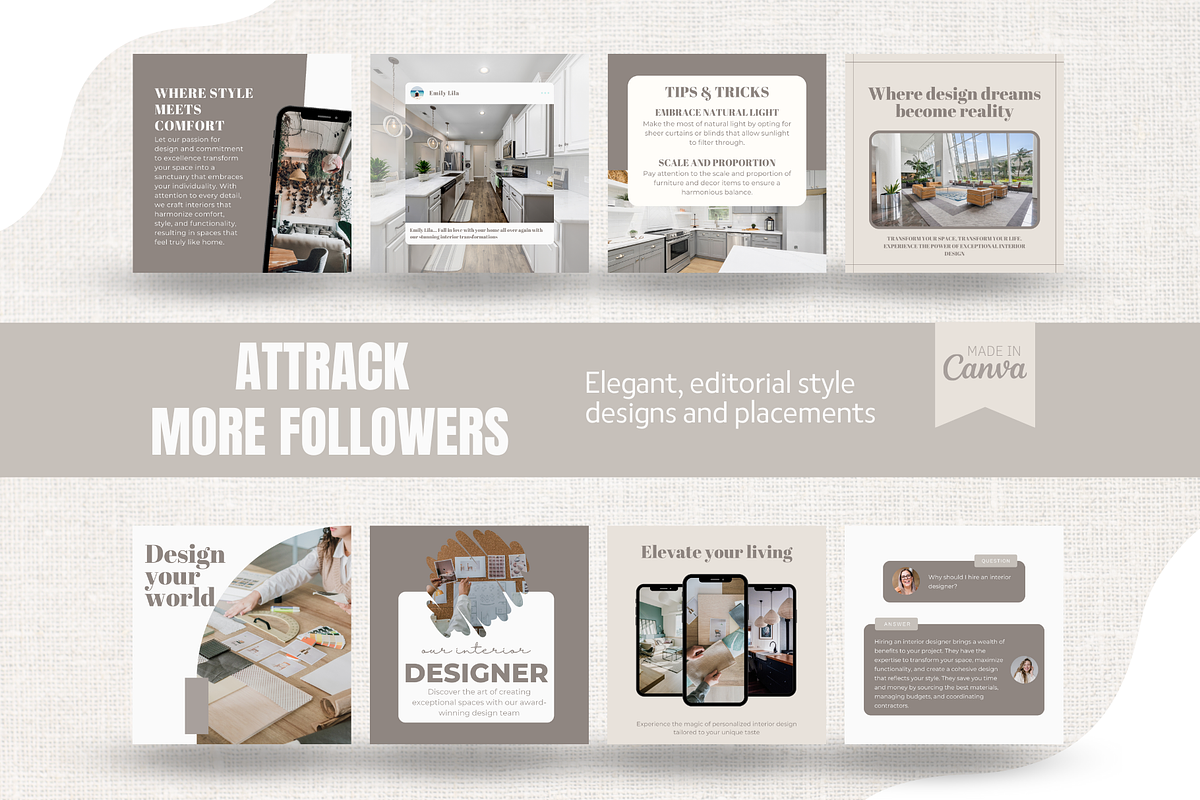 Interior Design Instagram Templates, a Social Media Template by EliteMatidi (Photo 7 of 9)