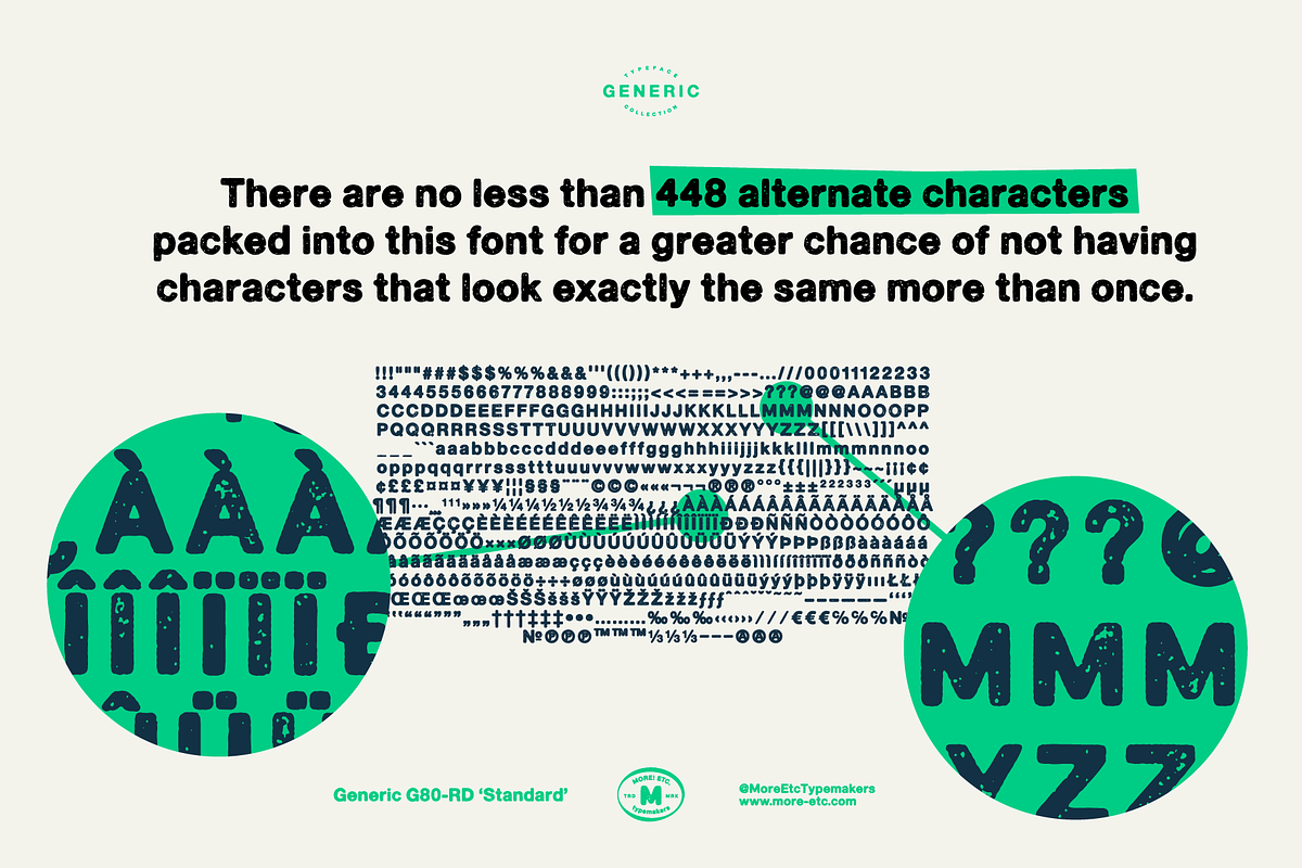 Generic G80-RD 'Standard', a Sans Serif Font by More Etc. Studios (Photo 6 of 8)