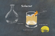 Classic Cocktail Chalkboard Sketches, an Object Illustration by karenfoleyphoto (Thumbnail 26 of 30)