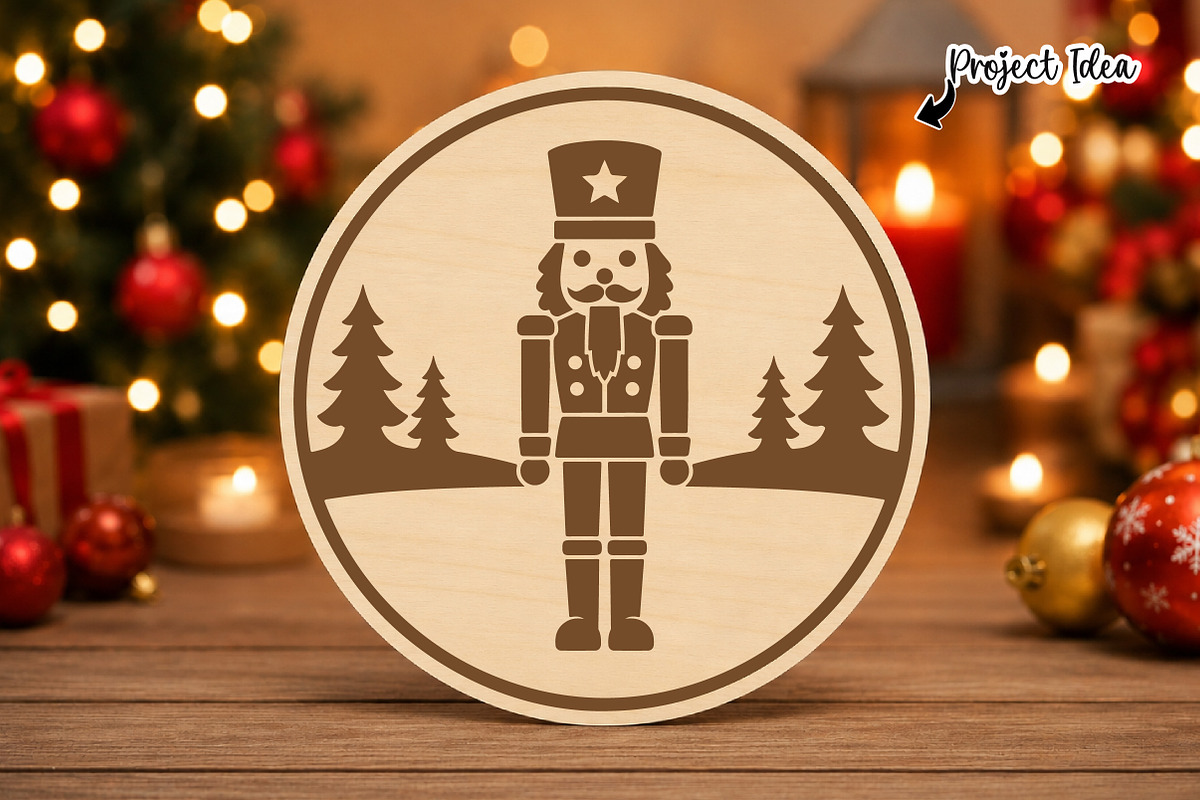 Christmas Nutcracker Wooden Sign SVG, an Object Graphic by OK Design (Photo 2 of 3)