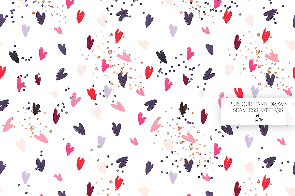 Funny Gothic Valentine Patterns, a Pattern Graphic by KaramfilaS (Photo 6 of 16)