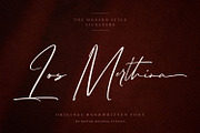Signature Script Font - Los Merthina, a Script Font by Kotak Kuning Studio (Thumbnail 1 of 9)