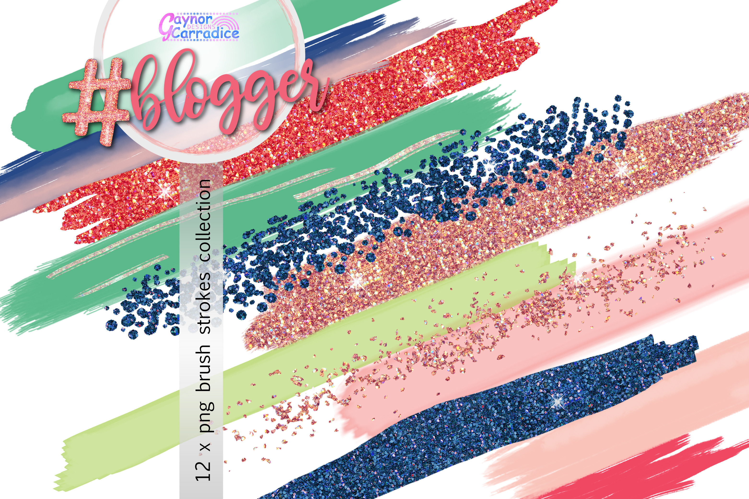 Blogger Brush Strokes Collection, a Texture Graphic by Gaynor Carradice ...