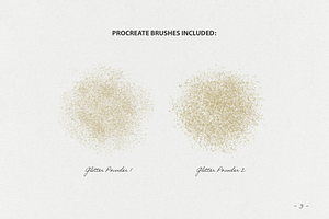 Gold Foil & Glitter Procreate Kit