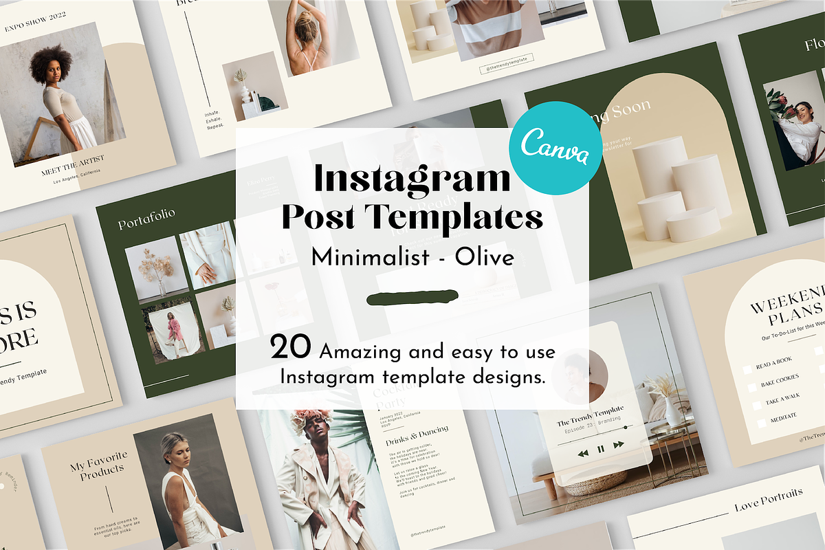 Minimalist Olive Instagram Template, a Social Media Template by thetrendytemplate (Photo 1 of 5)