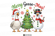 Funny Merry Christmas Png Goose Png, an Illustration by SinaCreation (Thumbnail 1 of 7)