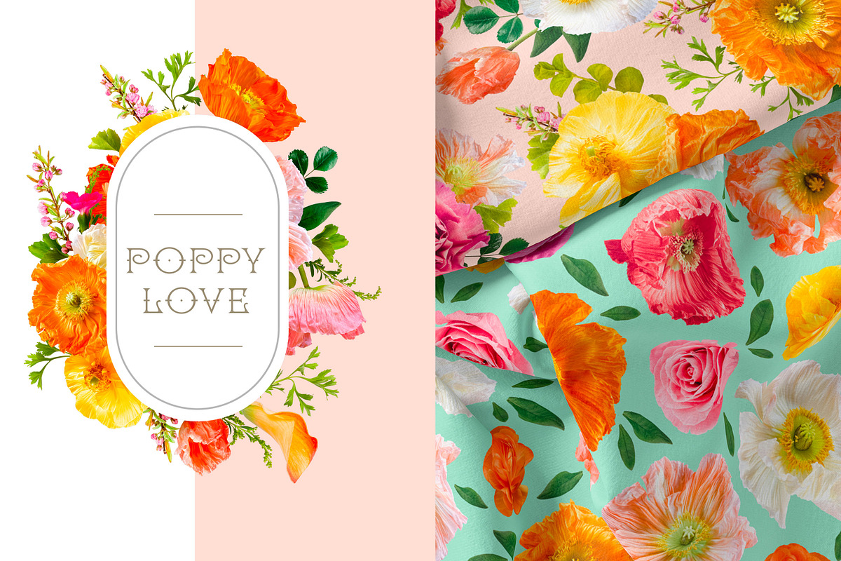 Poppy Love Floral Clip Art, an Object Graphic by Eclectic Anthology (Photo 2 of 18)