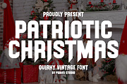 Patriotic Christmas  - Quirky Font, a Sans Serif Font by Pian45 Studio (Thumbnail 1 of 8)
