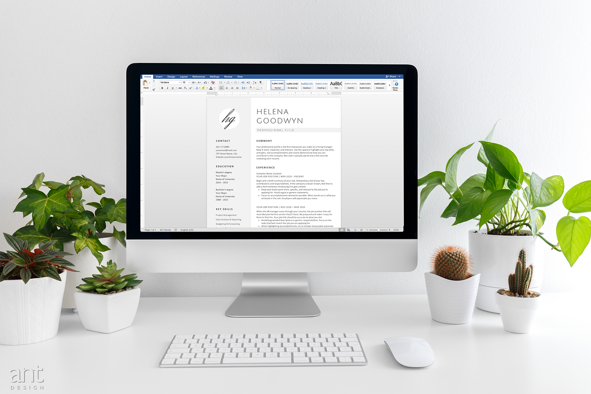 Modern Resume Template - The Helena, a Resume Template by AntDesignStudio (Photo 8 of 9)