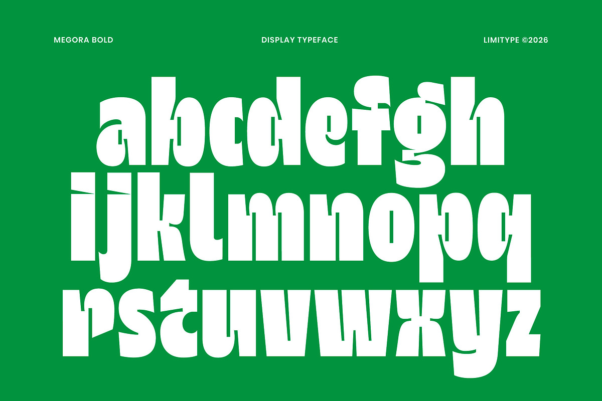 Megora - Bold Inktrap Font, a Sans Serif Font by limitype (Photo 9 of 12)