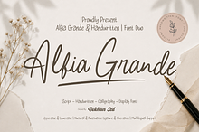 Alfia Grande - Font Duo Script Font