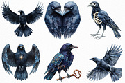 Watercolor Creepy Crow Clipart, an Illustration by Craft Nest (Thumbnail 5 of 6)