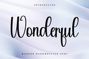 Wonderful, a Handwritten Font by FreshTypeINK (Thumbnail 1 of 6)