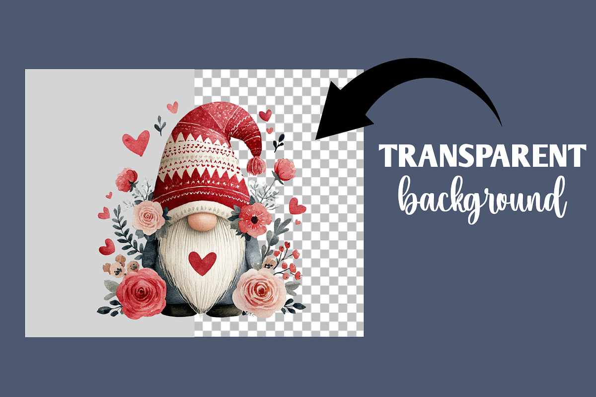 Whimsical Valentine's Gnome Clipar, an Illustration by Designworld (Photo 3 of 3)