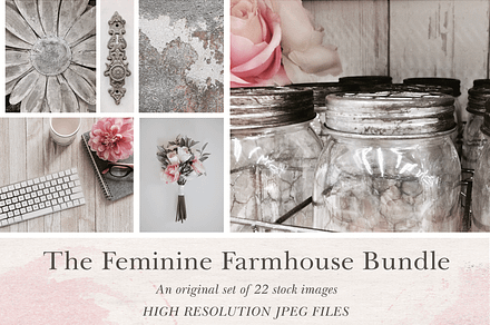 Feminine Farmhouse Stock Photography