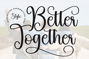 Better Together | Script Font, a Handwritten Font by Scratchones (Thumbnail 1 of 9)