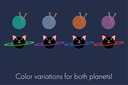 Planet Meow - 40 Alien Cat Elements, an Illustration by Hunt Family Design (Thumbnail 4 of 5)