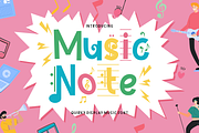 Music Note - Quirky Display Music, a Font by PutraCetol Studio (Thumbnail 1 of 11)