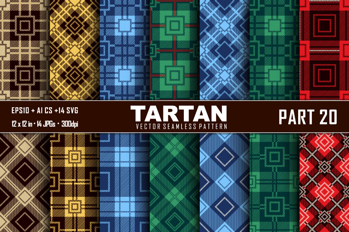 Seamless Tartan Pattern Part - 20, a Pattern Graphic by Vectorchoice