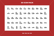 Shoes icons, an Outline Icon by Wencory (Thumbnail 1 of 2)