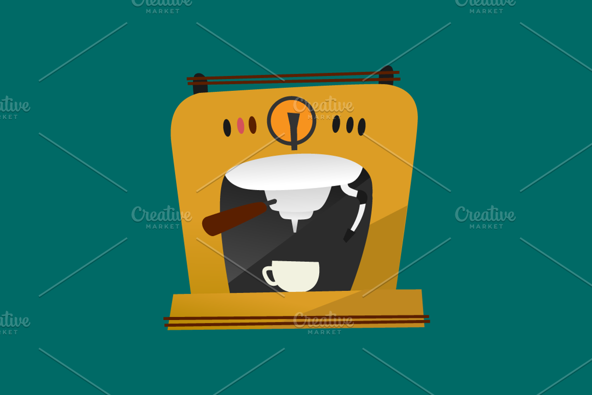 Quirky Coffee Machines, a Food Illustration by Projectile (Photo 6 of 7)