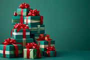86 Gift boxes with ribbons and bows, a Holiday Photo by Handmadefont (Thumbnail 18 of 90)