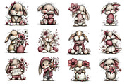 Whimsical Easter Bunny Clipart, an Illustration by Dream Creation (Thumbnail 2 of 6)