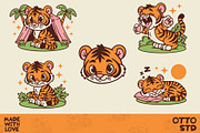 Cute Tiger Cartoon, an Animal Illustration by Otto.std (Thumbnail 3 of 4)