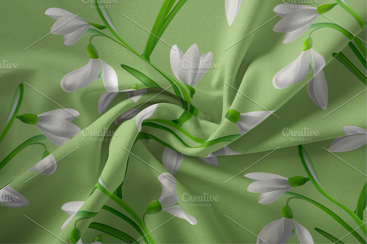 Snowdrops vector set, a Pattern Graphic by Sam2211 (Photo 8 of 8)