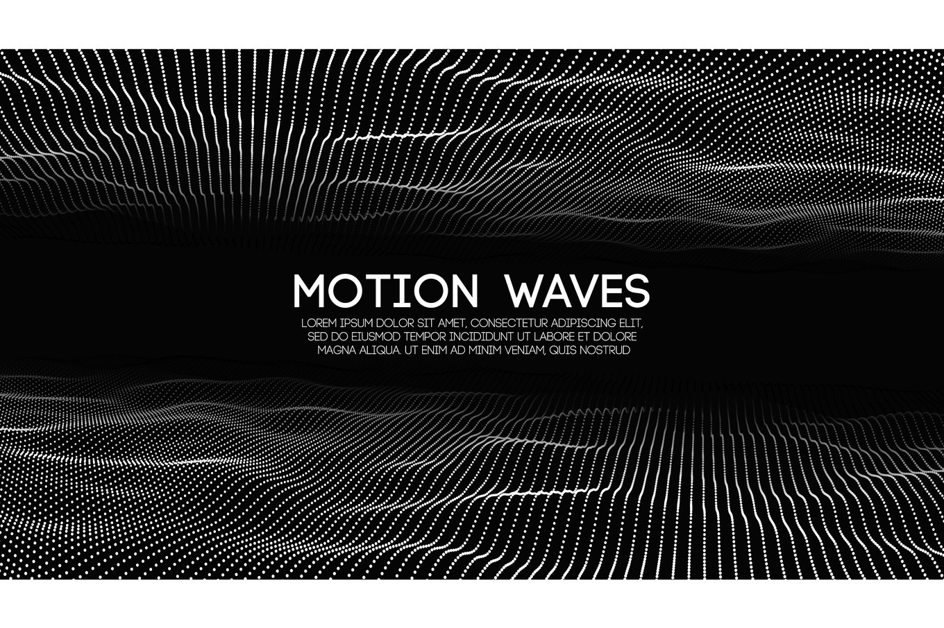 White wave on black vector., a Technology Illustration by RDShop