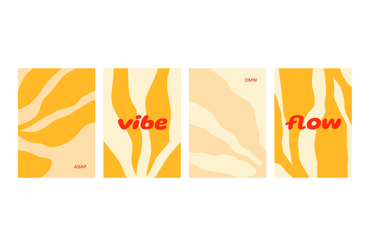 Organic abstract posters designs set, a Decorative Illustration by Good Studio (Photo 3 of 8)