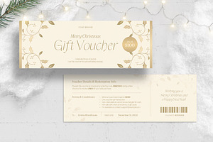 Christmas Gift Voucher & Coupon, a Stationery Template by BrandPacks