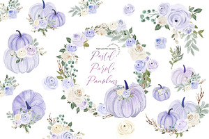 Pastel Purple Pumpkin Clipart