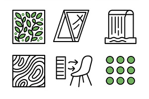 Design elements showcasing greenery, an Illustration by ZinetroN
