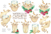 Watercolor cashew and milk, a Food Illustration by Ekaterina Glazkova (Thumbnail 4 of 10)
