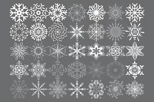 Snowflakes Set 2 Procreate Brush