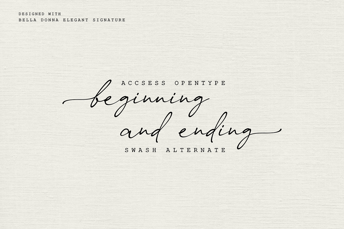 Bella Donna / Elegant Signature, a Script Font by Java pep (Photo 5 of 13)