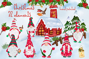 Christmas Gnomes clipart