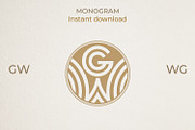 WG GW Wedding Monogram Logo, a Branding & Logo Template by LogoAV (Thumbnail 2 of 6)